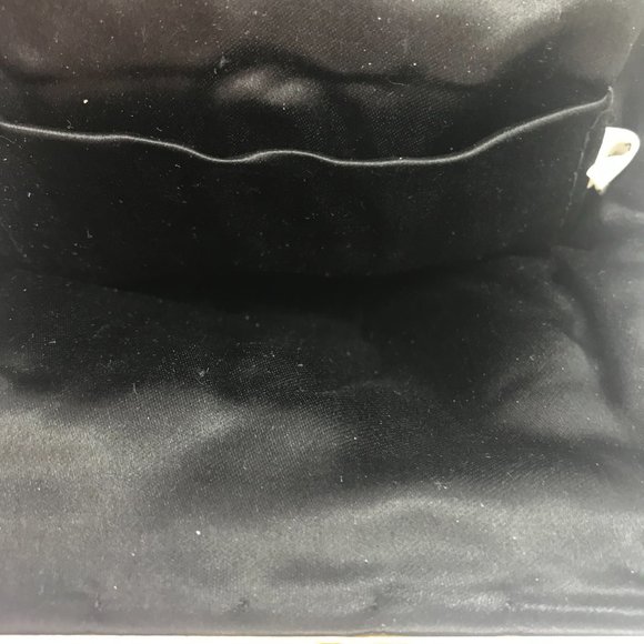 Beaded Clutch Or Crossbody Bag Formal Black & Gold 7 X 7 Sp - Picture 5 of 7